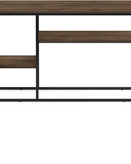 FURINNO Moretti Modern Lifestyle TV Stand, Columbia Walnut - LeafyLoom