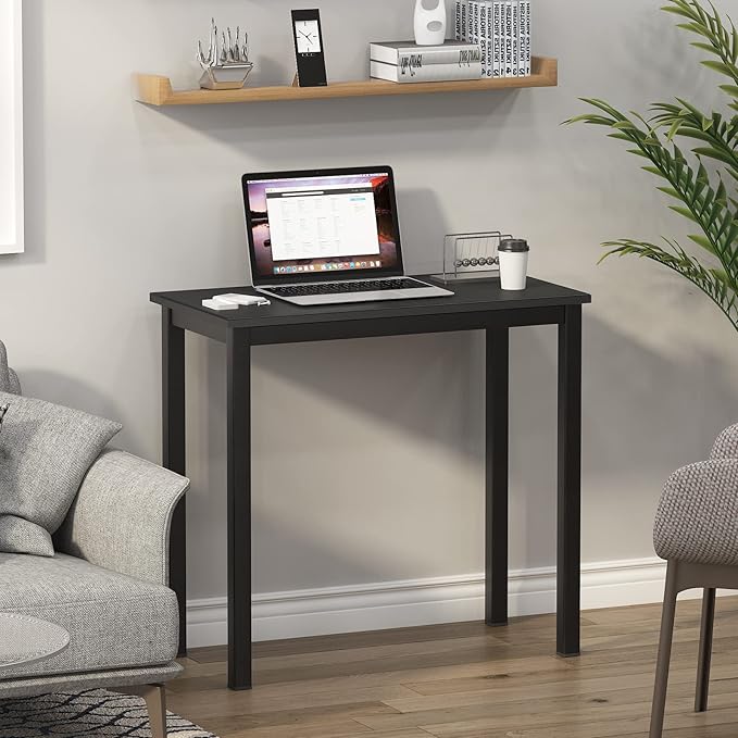 SogesGame Small Computer Desk, 31.5 inches Small Office Desk Computer Table Study Writing Desk Workstation for Home Office, Black - LeafyLoom