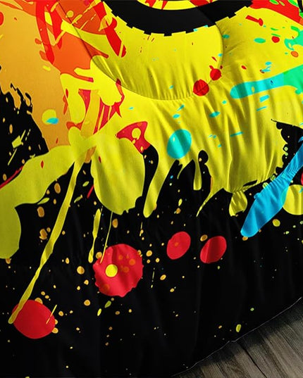 Axolotl Motocross Bedding Set Queen,Dirt Bike Comforter Set,Extreme Sports Bedding,Motorcycle Racer Comforter Set Motocross Comforter Motor Vehicles Biker For Boys Kids Teens Men,1 Quilt 2 Pillowcases - LeafyLoom