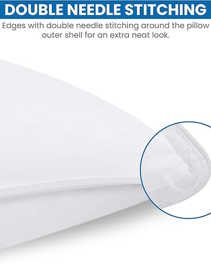 Utopia Bedding Bed Pillows for Sleeping (White), Standard Size, Set of 6, Hotel Pillows, Cooling Pillows for Side, Back or Stomach Sleepers - LeafyLoom