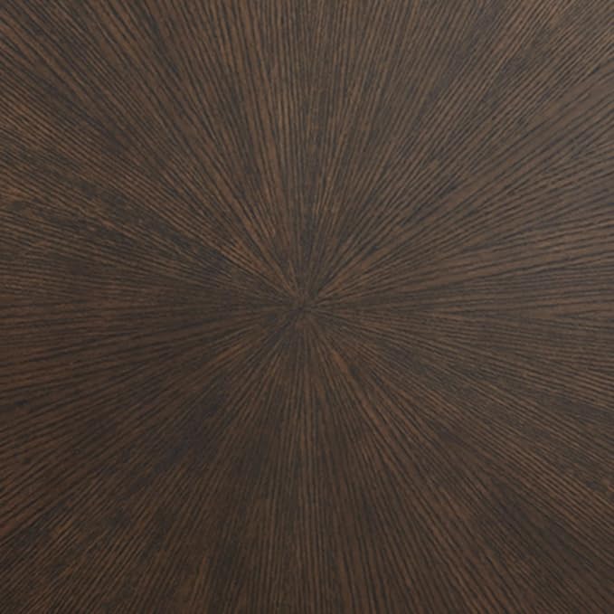 Signature Design by Ashley Brazburn Contemporary Round 42" Coffee Table, Metallic & Brown Finish - LeafyLoom