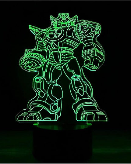 3D Optical Illusion LED Night Light, Boy Girl Kids Baby Sleep Desk Lamp Touch Control 7 Color Change USB Powered for Home Decorations or Holiday Gifts (Autobots) - LeafyLoom