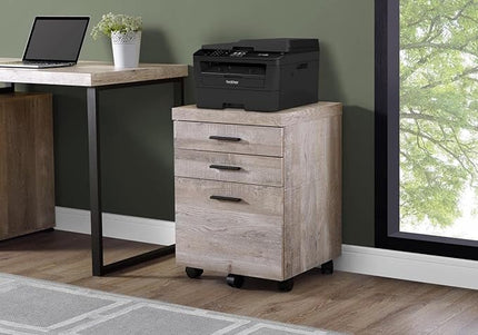 Monarch Specialties I FILING CABINET, TAUPE - LeafyLoom