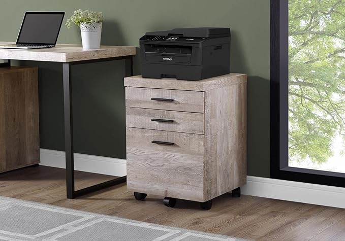 Monarch Specialties I FILING CABINET, TAUPE - LeafyLoom
