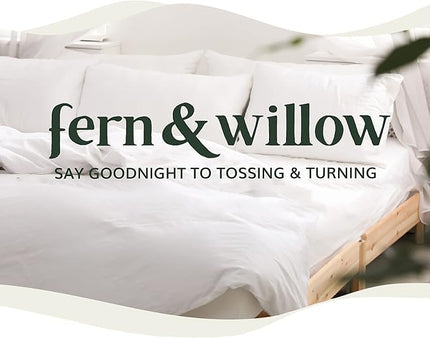 Fern and Willow Pillows for Sleeping - Set of 2 Standard Size 20"x26"/Kids Size Down Alternative Pillow Set w/Luxury Plush Cooling for Side, Back & Stomach Sleepers - LeafyLoom