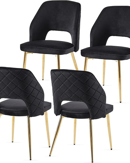 NicBex Haerin-SD-00328-LWJ Dining Chairs, 20.1"x24.2"x31.7", Black - LeafyLoom