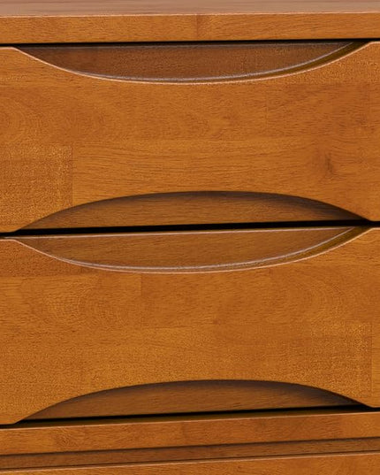 SIMPLIHOME Harper SOLID HARDWOOD Wide Square Contemporary End Table for The Living Room and Bedroom, 22 inch, Teak Brown - LeafyLoom