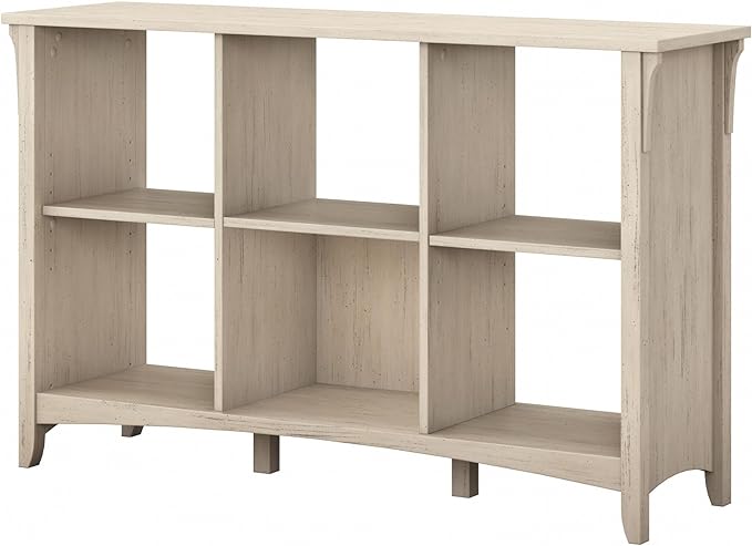 Bush Furniture Salinas 6 Cube Organizer in Antique White - LeafyLoom