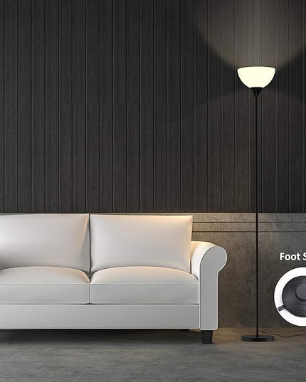 PESRAE Smart RGB Floor Lamp Work with Alexa, Google Assistant WiFi App, Modern Color Changing Floor Lamp, Dimmable Corner Floor Lamp for Living Room, Bedroom and Play Room (without Remote Control) - LeafyLoom