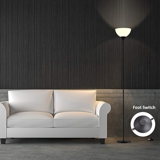 PESRAE Smart RGB Floor Lamp Work with Alexa, Google Assistant WiFi App, Modern Color Changing Floor Lamp, Dimmable Corner Floor Lamp for Living Room, Bedroom and Play Room (without Remote Control) - LeafyLoom