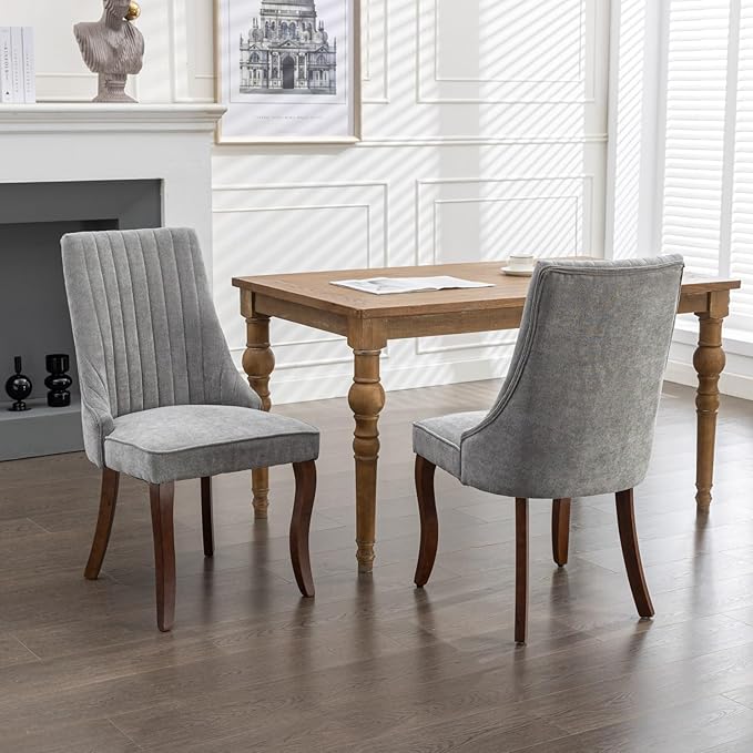 NicBex Haerin-SD-00129-LWJ Dining Chairs, 24.6"x19.7"x37.5", Gray - LeafyLoom
