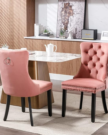 NicBex Haerin-SD-00100-LWJ Dining Chairs, 25.5"x19.7"x37.4", Pink - LeafyLoom