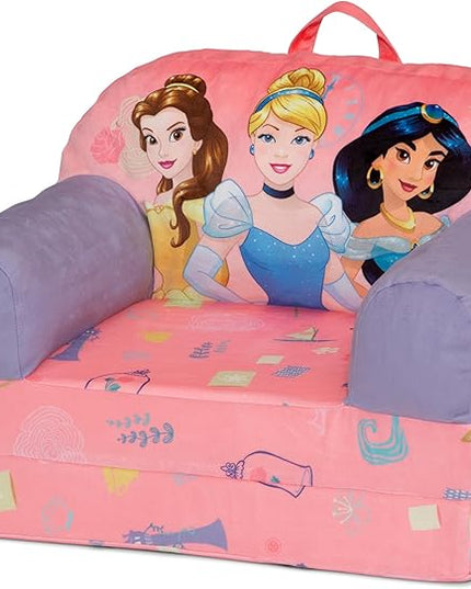 Delta Children Cozee Buddy Flip-Out Kids Chair, Disney Princess - LeafyLoom