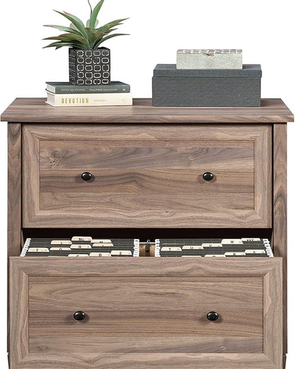 Sauder County Line Dresser, L: 33.31" x W: 23.47" x H: 29.37", Washed Walnut Finish - LeafyLoom