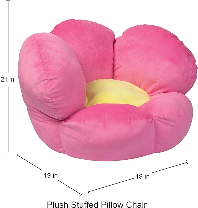 Trend Lab Flower Toddler Chair Plush Character Kids Chair Comfy Furniture Pillow Chair for Boys and Girls, 21 x 19 x 19 inches - LeafyLoom