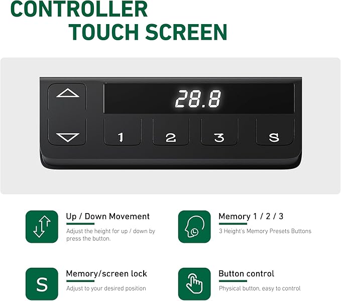 FEZIBO Standing Desk with Drawer, 40 x 24 Inches Adjustable Height Electric Stand up Desk with Storage, Sit Stand Home Office Desk, Black Walnut - LeafyLoom