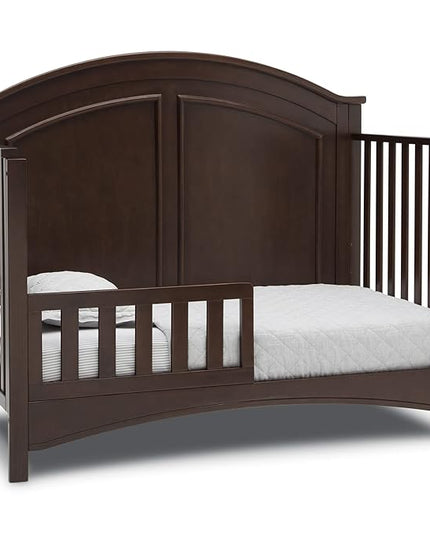 Delta Children Perry 6-in-1 Convertible Crib - Greenguard Gold Certified, Walnut Espresso - LeafyLoom