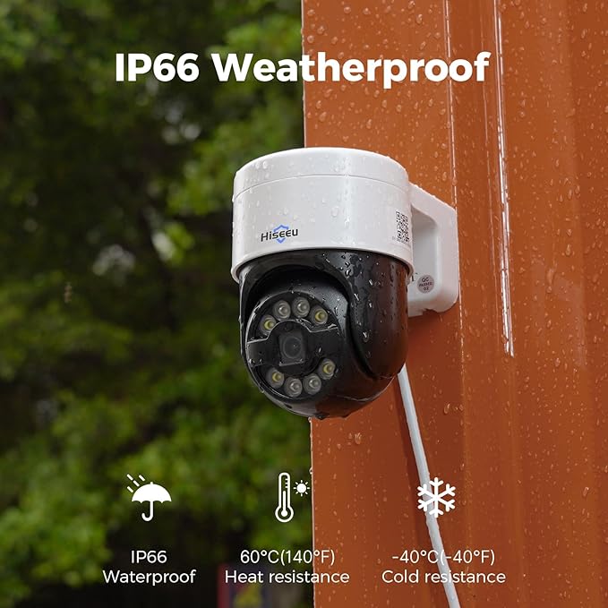 【12’’ Monitor + Human Tracking】 Hiseeu 4K PoE Security Camera System, 6Pcs 5MP PoE PTZ Security Cameras, All-in-One Monitor, 2-Way Audio, Remote Access, 8MP 16 Channel PoE NVR, Home CCTV Surveillance Hiseeu
