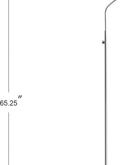 JONATHAN Y JYL7020A Julian 65.25" Integrated LED Metal Floor Lamp Minimalistic,Modern,Contemporary for Bedrooms, Living Room, Office, Reading, Chrome - LeafyLoom