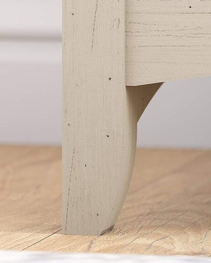 Bush Furniture Salinas Tall 5 Shelf Bookcase in Antique White - LeafyLoom