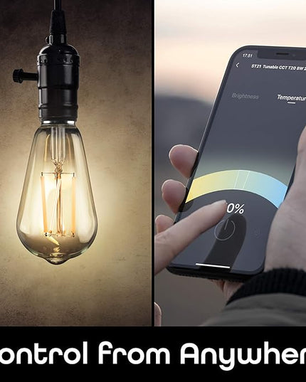 Geeni Smart Light Bulb - Alexa and Google Home Compatible, Tunable White LED Programmable and Dimmable WiFi Light Bulb, App Controlled (ST21-4 Pack) Geeni