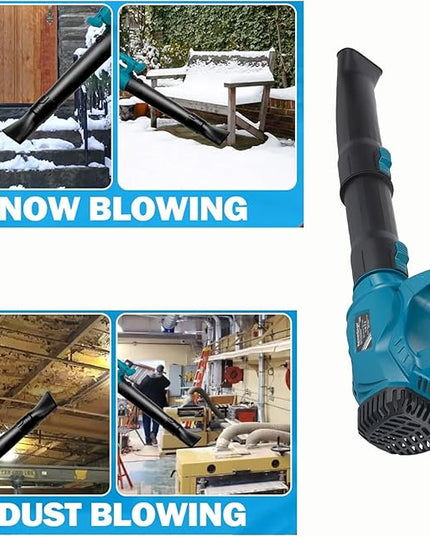 Cordless Leaf Blower for Makita 18V Battery(Not Included),320CFM 145MPH Electric Blower,6 Variable Speed Battery Powered Leaf Blower for Snow Blowing & Lawn Care Yard Cleaning - LeafyLoom