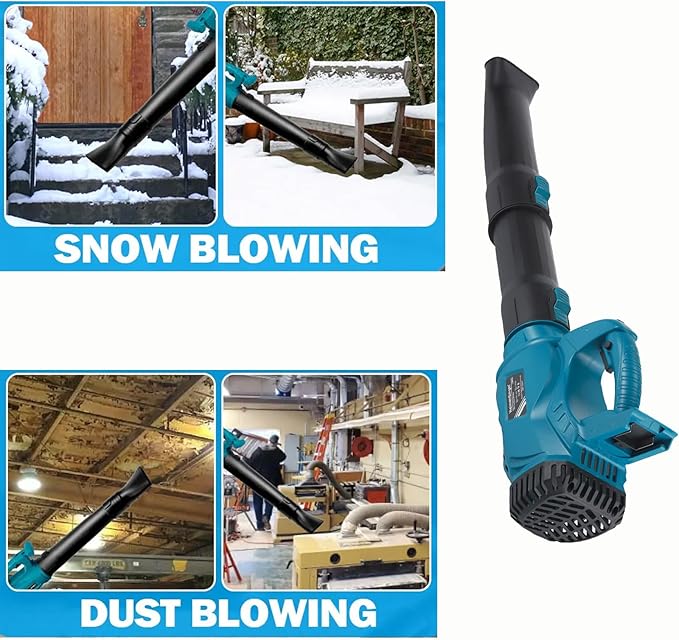 Cordless Leaf Blower for Makita 18V Battery(Not Included),320CFM 145MPH Electric Blower,6 Variable Speed Battery Powered Leaf Blower for Snow Blowing & Lawn Care Yard Cleaning - LeafyLoom