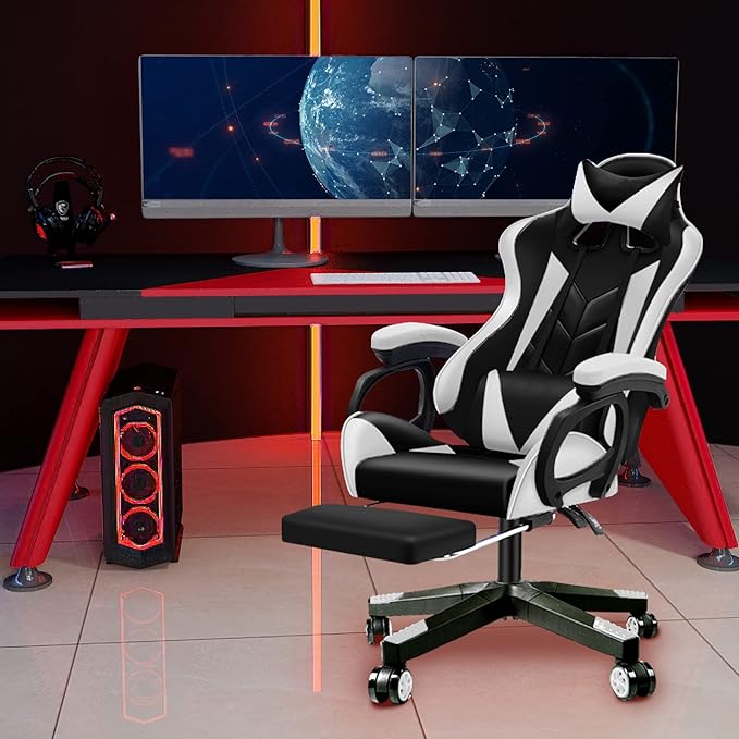 28 inch Nylon Gaming Chair Base Replacement with 5 Casters, Heavy Duty Office Chair Base Part - LeafyLoom