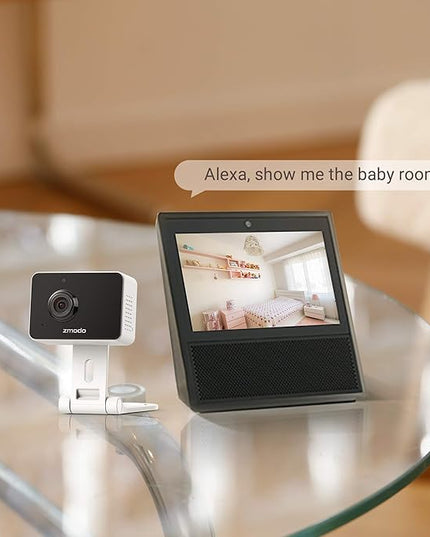 Zmodo 1080p Mini WiFi Pet Camera Two-Way Audio Smart Home Camera with Night Vision, Compatible with Alexa & the Google Assistant (2 Pack) Zmodo