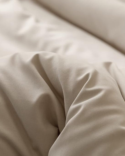 ROSGONIA Oatmeal Twin Comforter Set for College Girls Boys, 1 Boho Comforter & 1 Pillowcase, All Season Kids Comforter Lightweight Dorm Bedding - LeafyLoom