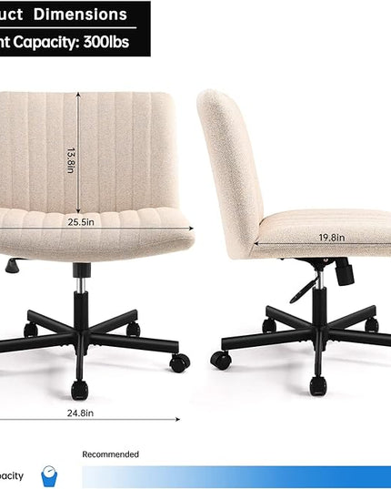 LEAGOO Home Office Desk Chairs Vanity Chair Modern Computer Desk Chair Fabric Desk Chair for Home Office, Bedroom(Mixed color) - LeafyLoom