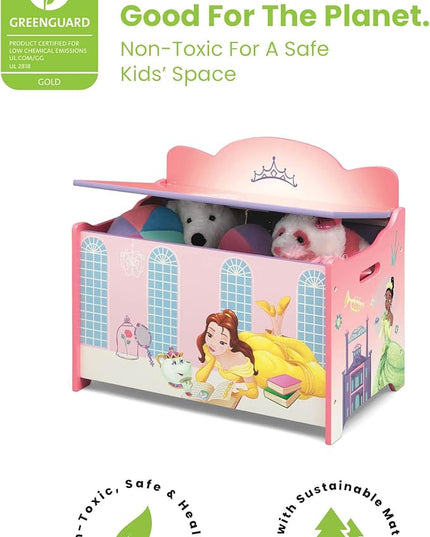 Delta Children Deluxe Toy Box, Disney Princess - LeafyLoom