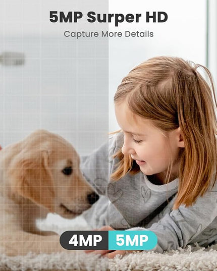 litokam 5ghz Indoor Security Camera, 5MP Cameras for Home Security with 5G/2.4G Dual-Band, Pet Cam with Phone App, AI Motion/Cry Detection, 360 Auto Tracking, Night Vision, Support NVR/Alexa litokam