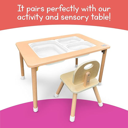 7 Days of Play Set of 2 Wooden Kids Chairs for Home, Classroom, Preschool, Daycare, Playrooms (Ages 2+) - LeafyLoom