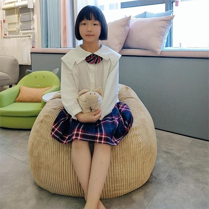 Bean Bag Chairs (No Filler),Bean Bag Cover,Stuffed Animal Storage Bean Bag,Toddler Bean Bag,Bean Bag for Adults,Kids,Teens,Large bean bag - LeafyLoom