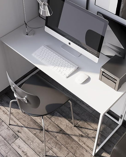 Folding Desk 40 Inch - Small Foldable Desk for Small Space Minimalist, Space Saving Collapsible Compact Desk Portable Table for Craft, Writing, Study and Work (No Assembly Required) - LeafyLoom