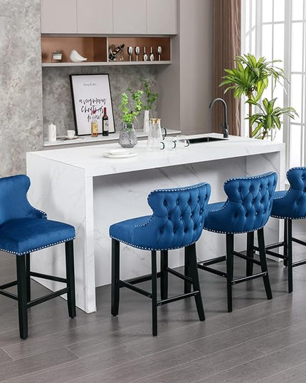 NicBex Haerin-SD-00377-LWJ Dining Chairs, 22"x19"x37", Blue - LeafyLoom