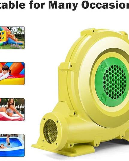 COSTWAY Bounce House Blower for Inflatable Bounce House Bouncy Castle,Yellow/Green - LeafyLoom