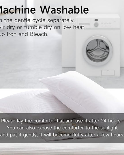 White Seersucker Comforter Set Full Size (79x90 in), 3 Pieces Soft Crinkled Textured Comforter with 2 Pillowcases, Lightweight Microfiber Down Alternative Bedding Set for All Season - LeafyLoom