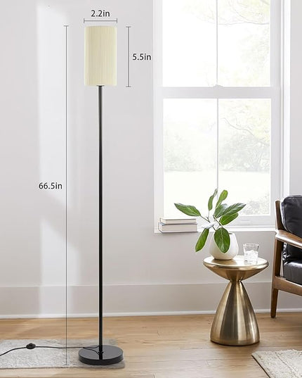 Floor Lamps for Living Room Modern Tall Lamp for Bedroom Office Corner (Black, 65'') - LeafyLoom