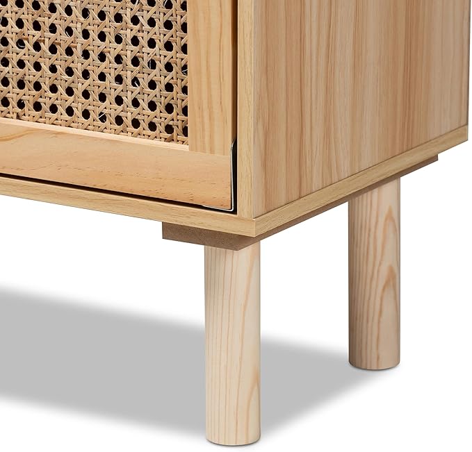 Baxton Studio Faulkner Bookcases, Beige/Natural Brown - LeafyLoom