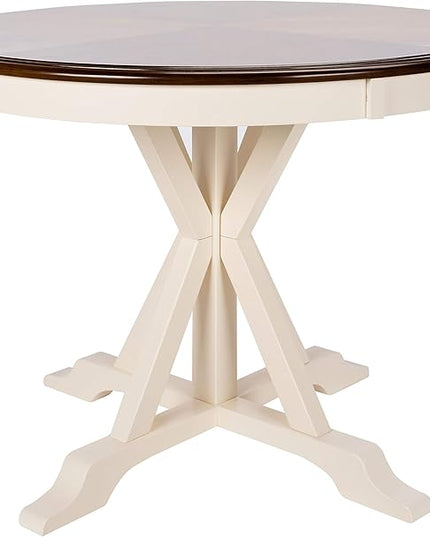 Safavieh Home Collection Shay White and Natural 5-piece Dining Set - LeafyLoom