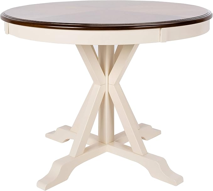 Safavieh Home Collection Shay White and Natural 5-piece Dining Set - LeafyLoom