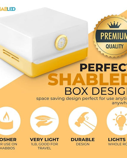 Kosher for Shabbos LED Lamp with Drawer, Table Lamps and nightlight for Living Rooms, Bedrooms, Baby Nursery, Home Office, Reading, Bulb Lasts 50,000 Hours, (Gold) - LeafyLoom