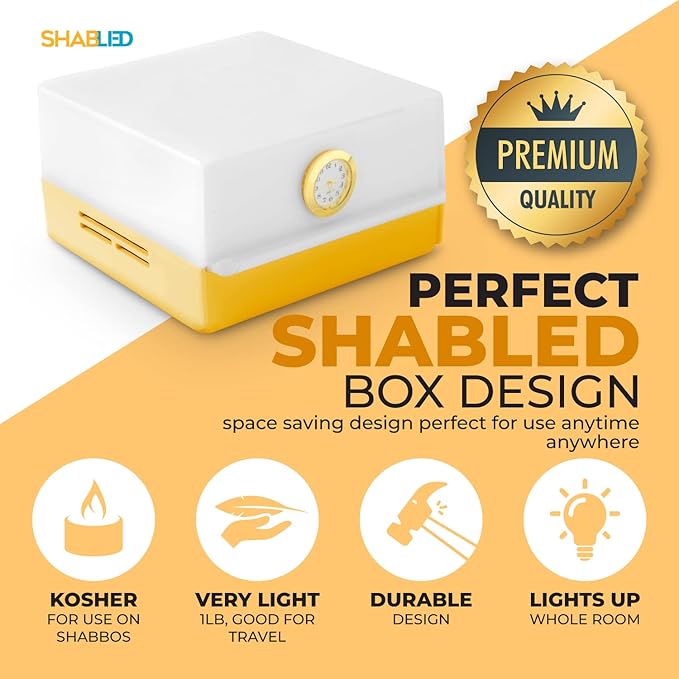 Kosher for Shabbos LED Lamp with Drawer, Table Lamps and nightlight for Living Rooms, Bedrooms, Baby Nursery, Home Office, Reading, Bulb Lasts 50,000 Hours, (Gold) - LeafyLoom