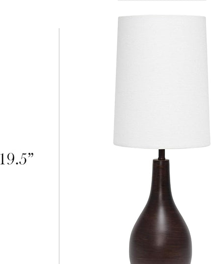 Simple Designs LT3303-RBZ Tear Drop Table Lamp, Restoration Bronze - LeafyLoom