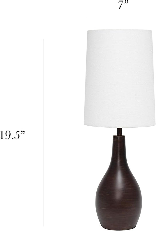Simple Designs LT3303-RBZ Tear Drop Table Lamp, Restoration Bronze - LeafyLoom