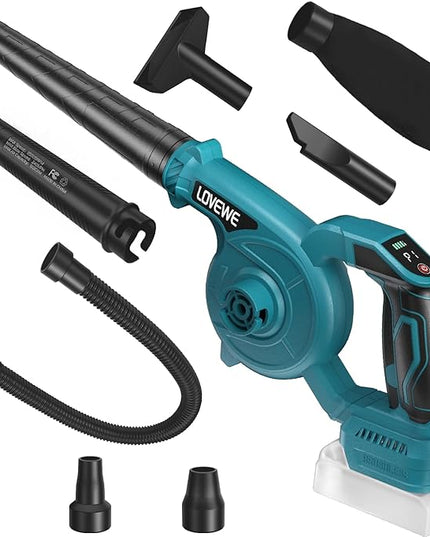 Cordless Leaf Blower, 150Mph 3 Speed Mode Handheld Electric Leaf Blowers 2-in-1 Lightweight Mini Cordless Leaf Vacuum with Brushless Motor for 18-21V Battery(Battery Not Included) - LeafyLoom