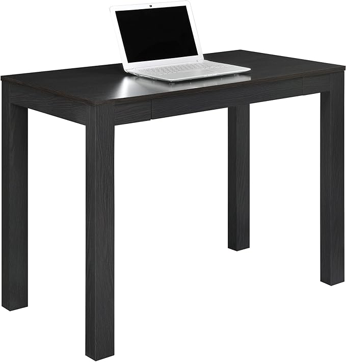 Ameriwood Home Parsons Computer Desk with Drawer, Espresso - LeafyLoom