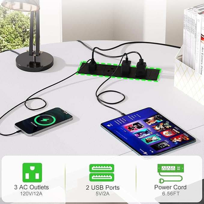 Small L Shaped Gaming Desk with Power Outlets, Corner Gaming Desk with LED Light, Reversible L-Shaped Desk with Monitor Stand & Hutch, L Shaped Desk Home Office Desk with Storage Bag, White - LeafyLoom